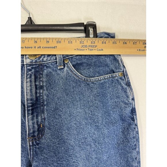 LL Bean Flannel Lined Double L Relaxed Fit Jeans Womens 12 Regular Blue Denim - Picture 5 of 8